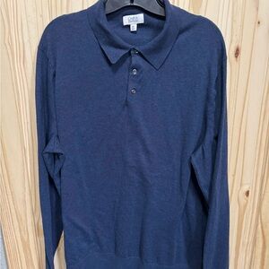Men’s XXL Croft & Barrow Navy Blue Long Sleeve Polo
